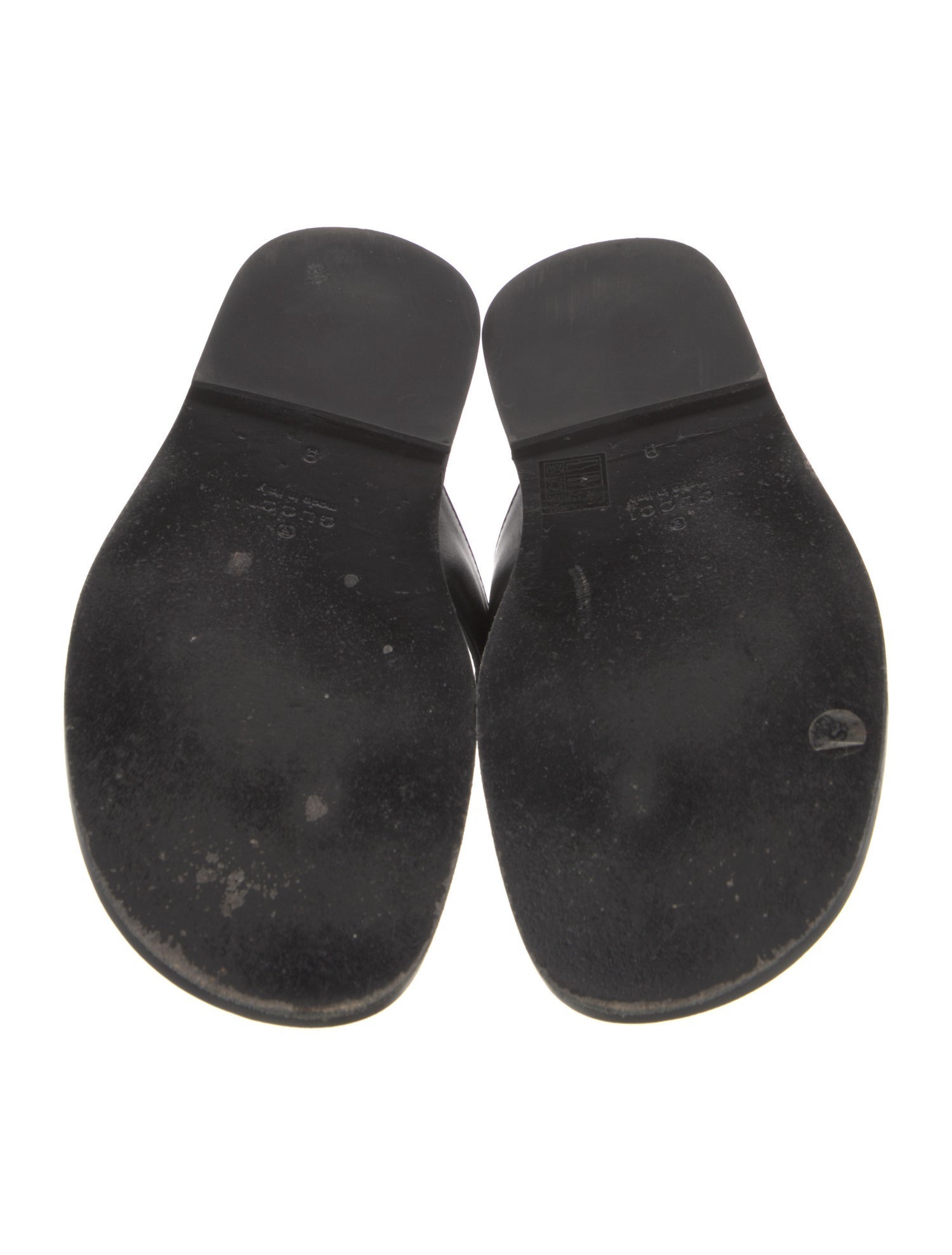 Gucci Leather Flip Flops